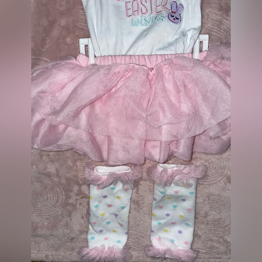 Easter Bunny Baby Onesie with Tutu - Picture 5 of 7